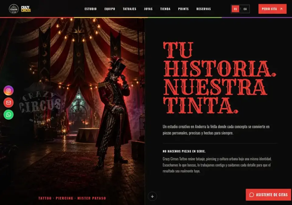 Web de Crazy Circus Tattoo