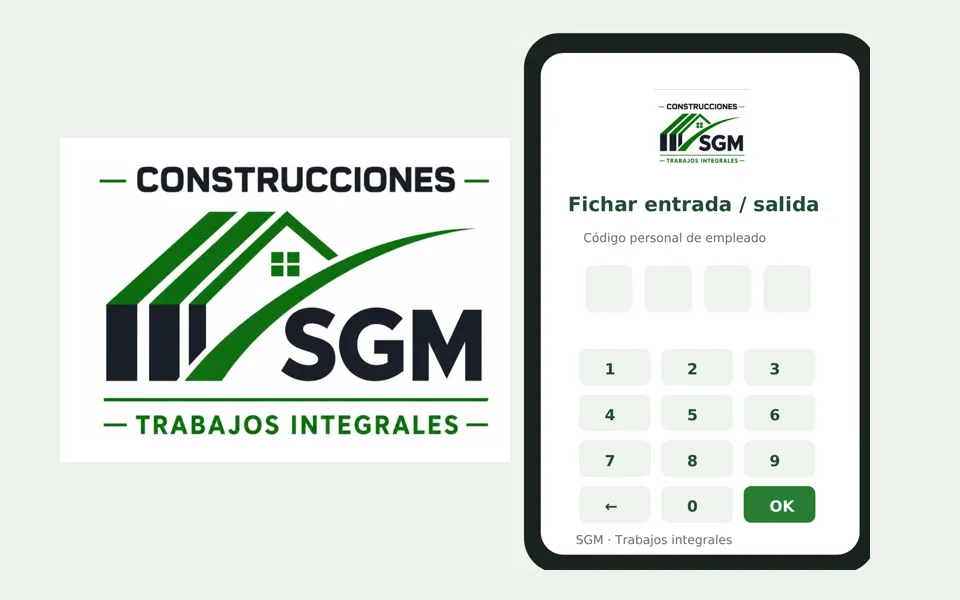 Apps de Construcciones SGM: presupuestos y fichajes